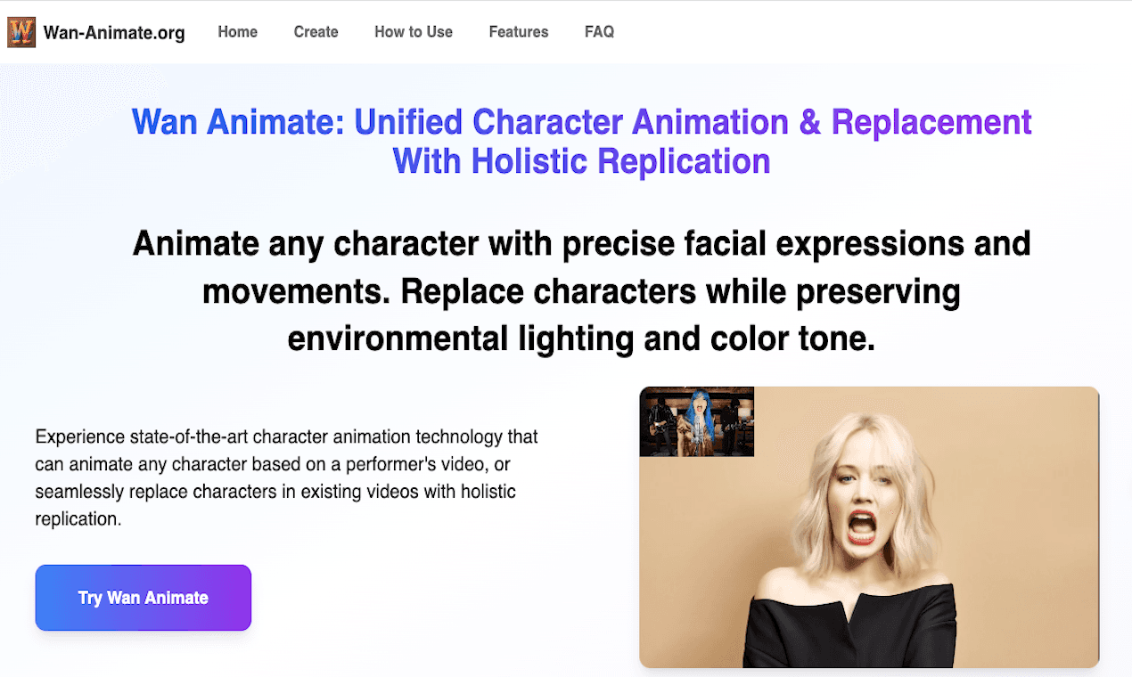 Wan 2.2 Animate AI Character Animation Tool - 1