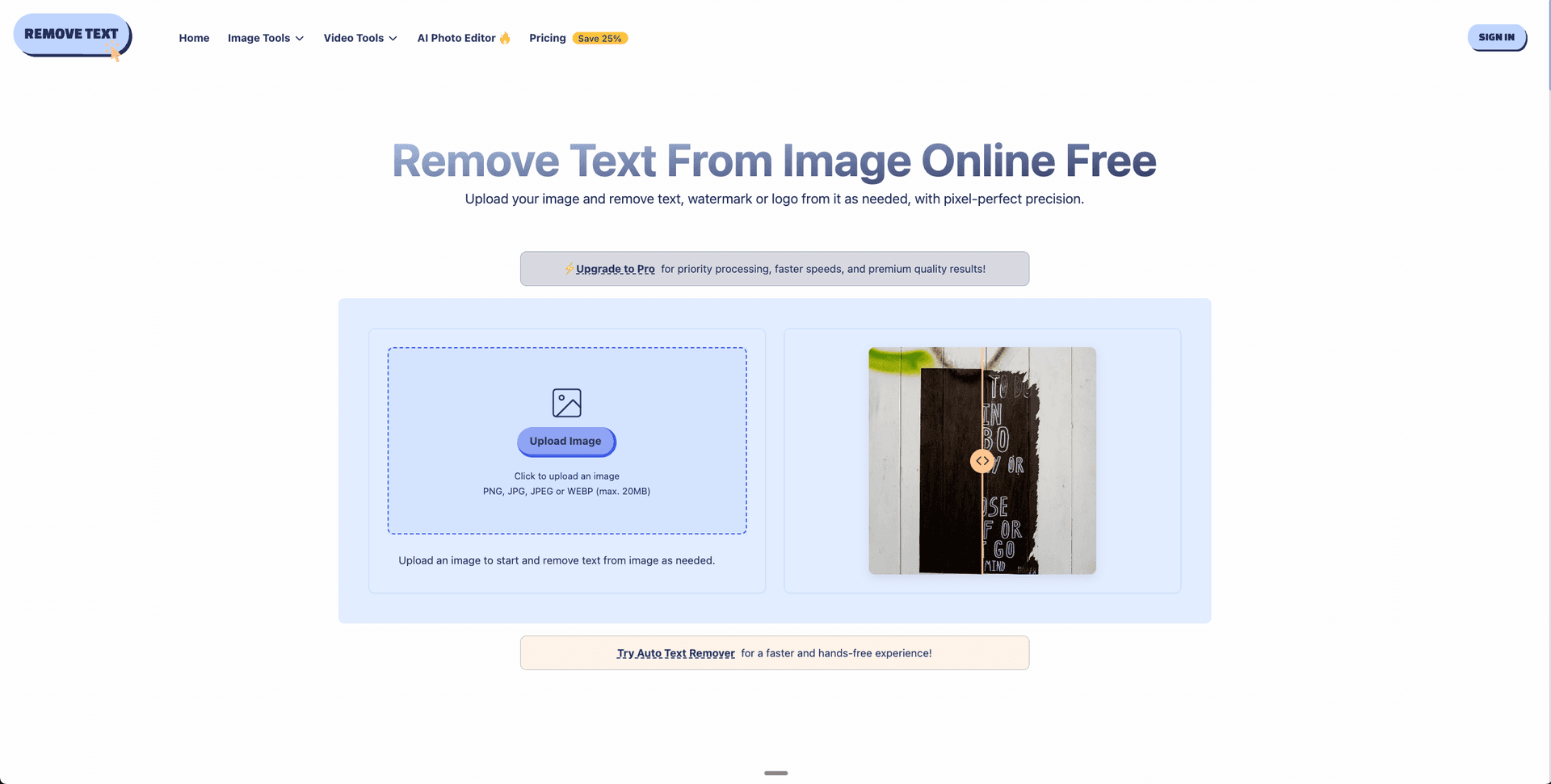 Remove Text From Image - 1