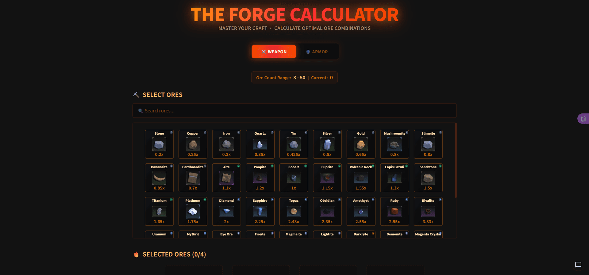 The Forge Calculator - 1