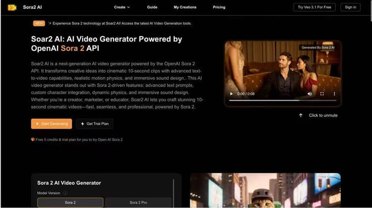 Sora 2 Powered AI Video Generator - 1