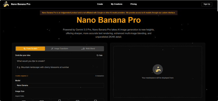Nano Banana Pro Nextgen 4k AI Image Generator - 1